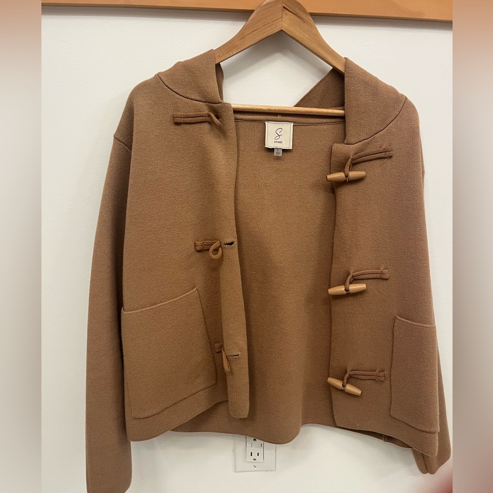 Brown Toggle Closure Women's Jacket